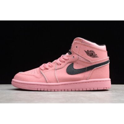 Nike Çocuk Air Jordan 1 Retro High Pembe / Siyah Basketbol Ayakkabısı Türkiye - EMF29891